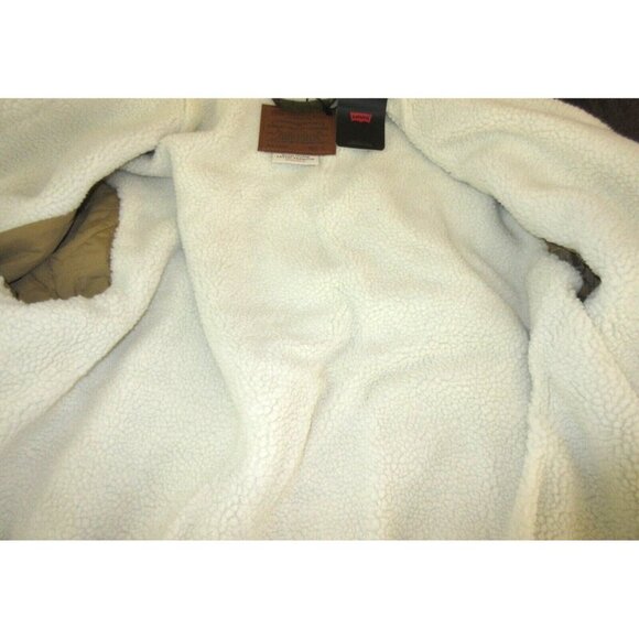 Levi's Strauss Men's Brown Plaid Sherpa Lined Classic Trucker Jacket NWT - Picture 3 of 9